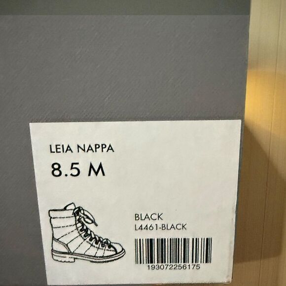 New In Box Aquatalia Leia Hiker Black Leather Boot With Dust Bag Size 8.5M - Picture 6 of 8